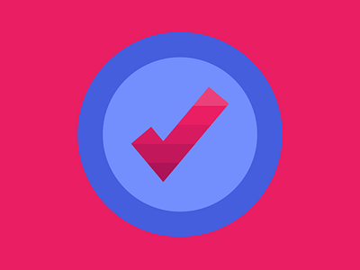 Review Icon blue check mark circle circular color confirm cool minimal nice pattern purple review