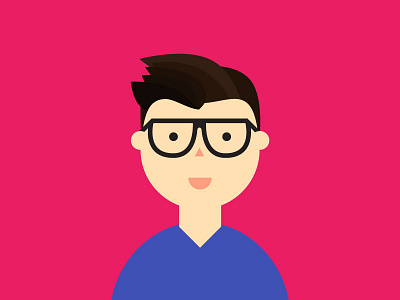 Material Design Portrait color flat geeky google material design minimal portrait simple