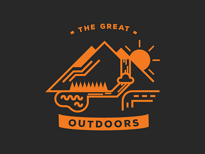 The Great Outdoors camping cotton bureau forest outdoors pacific northwest retro simple sunset