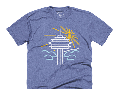 "The Needle" Shirt (Cotton Bureau) cotton bureau pacific northwest seattle simple space needle washington