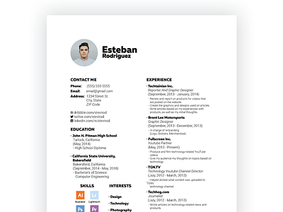 Resume minimal resume resume