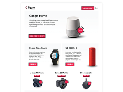 Figure. Daily Deals. Front Page homepage html online store ui ui design web web store website