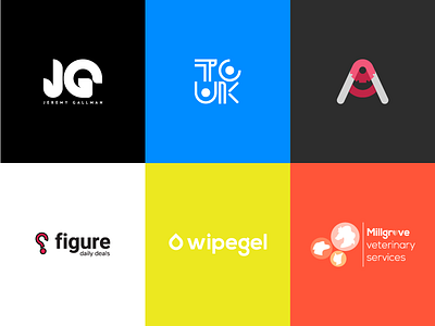 Logo Portfolio branding color grid logo logos portfolio typography vector