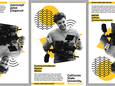 Digital Media Program Flyer advertising bakersfield collateral collateral design college csub flyer minimal promotional school simple yellow