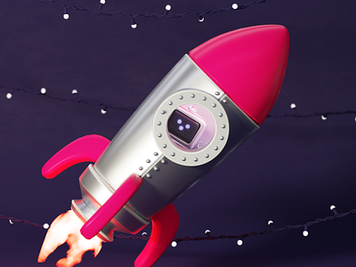 Launched Today: PreFlight — Code-free, Automated UI Testing 3d 3d illustration 3d model blender dribbbble fire preflight robot rocket