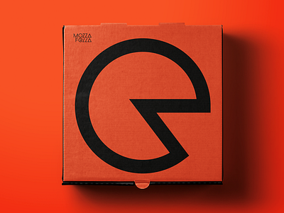 Mozzafella Pizza Box box box design branding flat logo pizza pizza box