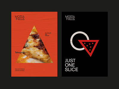 Mozzafella Print Collateral branding logo pizza pizza logo poster poster design print