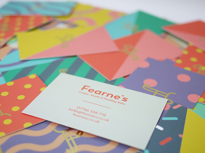 Fearne's Business Cards branding colour design logo patterns stationery