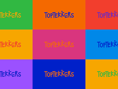 TopTekkers Colourways branding color colours flat football football app logo logotype soccer soccer app typography