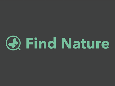 Find Nature Logo butterfly find logo magnifying glass nature vector