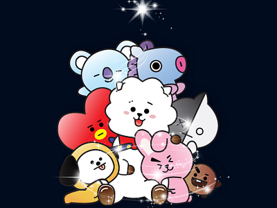 Practice coloring with BT21 by Dhea MH on Dribbble