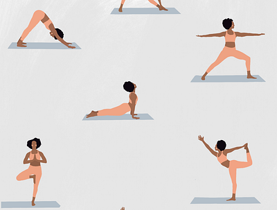 Yoga Mat Pattern design feminine feminism feminist flat icon illustration illustrator minimal pattern pattern design vector yoga yoga logo yoga pose yoga studio yogi