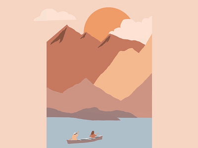 kayaking into the sunset