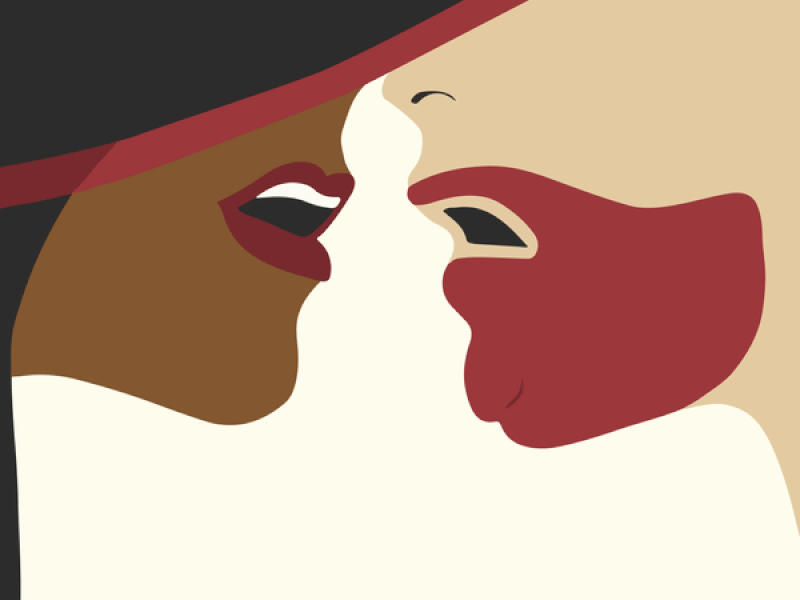 The Kiss animate animatedgif animation animation 2d design feminist flat icon illustration illustrator kiss kissing lineart minimal vector