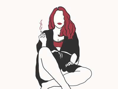 Girl in the Robe design flat icon illustration illustrator lineart logo minimal vector