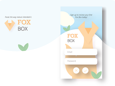 Fox Box - Daily UI #1 001 dailyui dailyui 001 design digital flat illustration ui ux vector