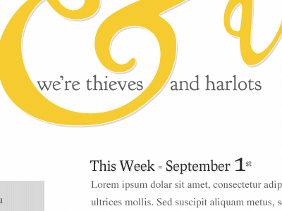 we're thieves & harlots crooks whores typography