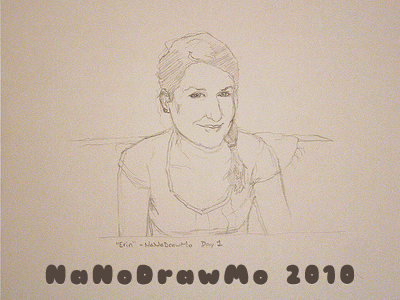 Day 1 analogue drawing nanodrawmo paper pencil