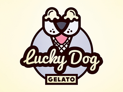 Branding 🐶 🍦 for Lucky Dog Gelato brand brand identity branding logo logo design logos