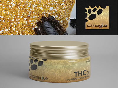 Branding for Sooner Glue Cannabis Concentrates brand brand and identity branding design label design logo logo design packaging packaging design packaging mockup product design