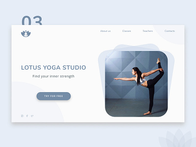 Yoga studio Landing page dailyui003 design figma landing page landing page concept landing page design ui ui ux vector