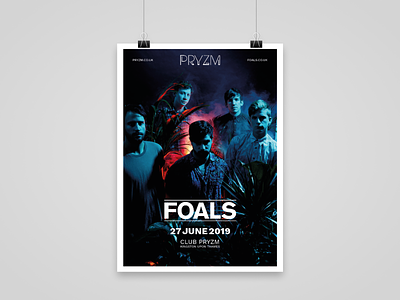 FOALS concert flyer afisha concert flyer foals gig indesign poster