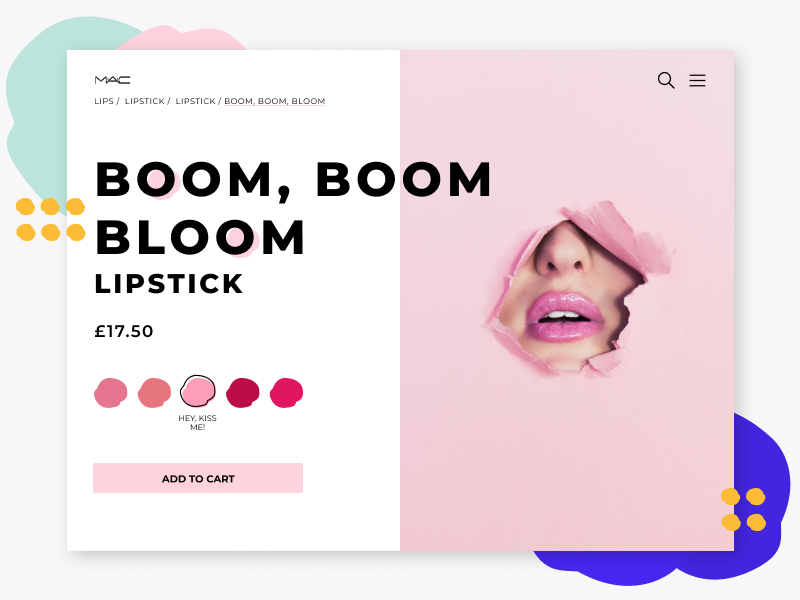 Customize Product dailyui033 redesign mac pink memphis design web page web deisgn web product card product customize product