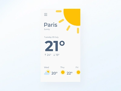 Weather App bright dailyui037 design figma ui ui ux ui design vector weather weather app yellow