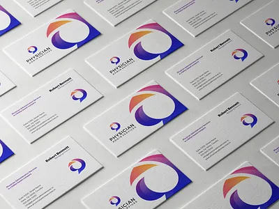 Physician Administrative Services Business Card Design branding business card design stationery