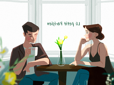 Cafe illustration design illustration