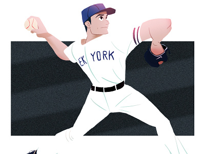 baseball player illustration