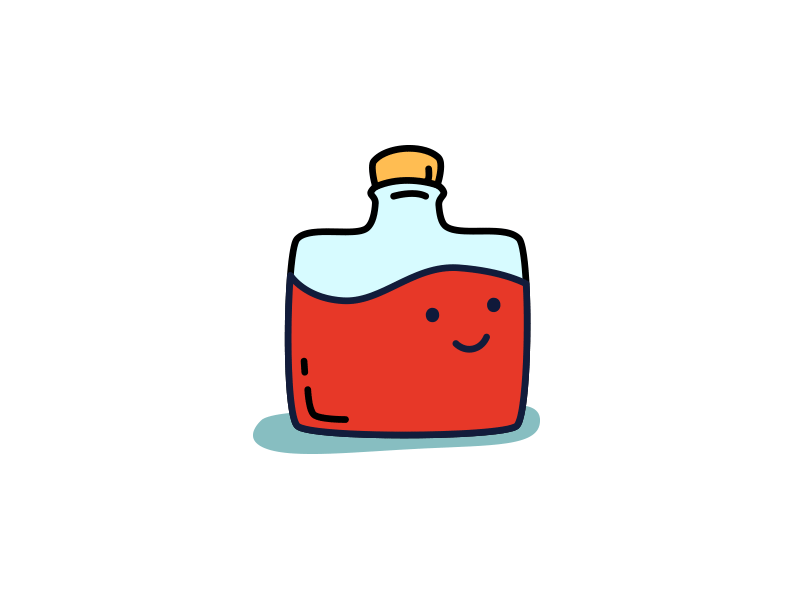 a bottle of SUN design illustration 插图