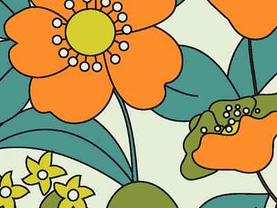 70´s Floral Fabric Inspired