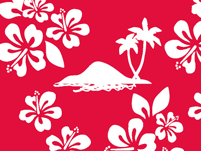 Hawaiian Classic beach childrens classic designer fabrics hawaiian island palms pattern retro summer textile