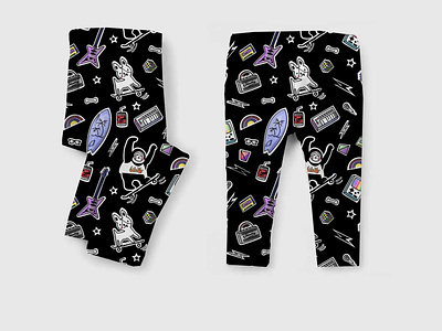 Leggings Baby Mockup branding design fashion graphic illustration kids logo patterns retro textile