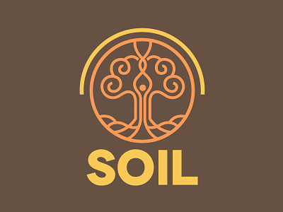 SOIL - School of internal literacy cosmos earth identity logo meditation minimal school soil tree yoga