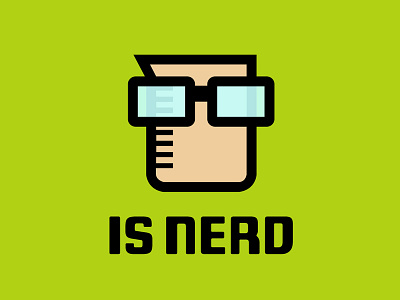 'is nerd' logo beaker blog geek journal logo nerd science specs writer