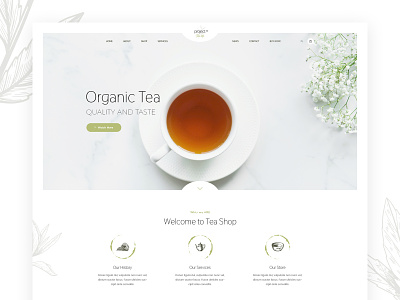 Project 11 ❤ Tea Layout clean clear creative design ecommerce homepages layout minimal shop tea web website
