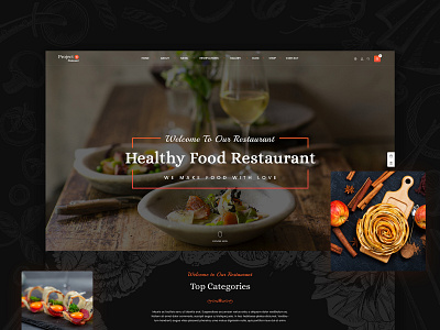 Project 11 - Restaurant Layout catering creative design food food and drink healthy homepage landing layout menu restaurant restaurant website web website