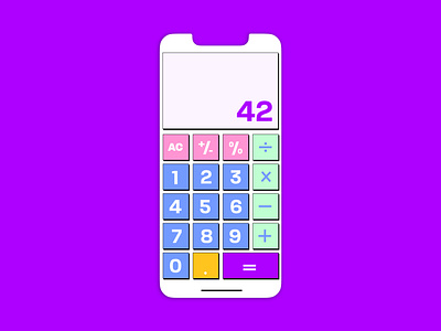 Memphish Calculator - Daily UI 004 90s app calculator dailyui design memphis ui