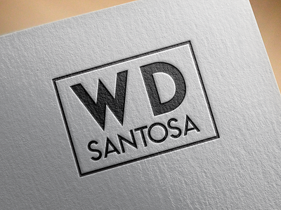 WD Santosa branding business design elegant fresh fresh design logo modern name new new age photography simple typography vector watermark