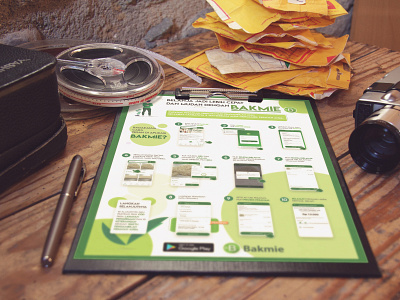 Bakmie advertising book concept design education illustration information layout modern page step tutorial vector