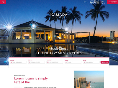 Ramada Hotesl ui design