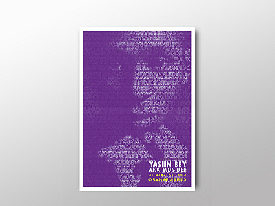 Yasiin Bey aka Mos Def Flyer Concept band concept concert event flyer minimalist mos def music poster print rap simple