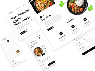Food Delivery Landing Page 🍕 black clean delivery delivery app delivery logo figma food and drink food app food landing page health landingpage resturent ui uidesign uiux ux uxdesign web wedesign white