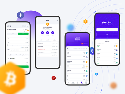 Excoino - Buy, trade, and hold cryptocurrencies creative crypto cryptocurrencies deposit design exchange finance trade ui ui ux design visual design wallet withdrawal