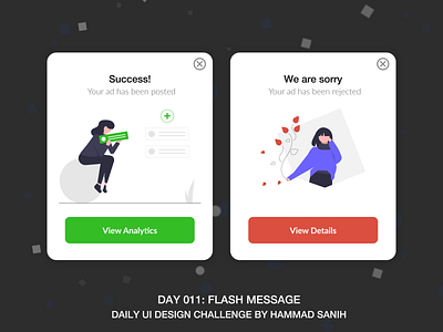 DailyUI 011 Flash Message