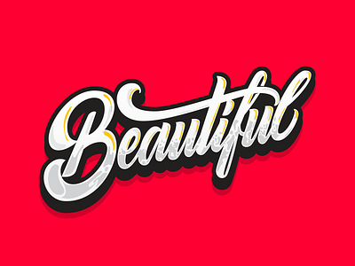 Beautiful branding design flat illustration illustrator lettering logo type typography vector