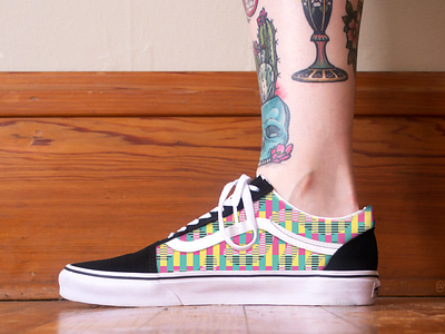 Patterned Vans Mockup bright design graphic design illustration merch design merchandise merchant mockup pattern pattern art pattern artist pattern design shoe design surface pattern vans