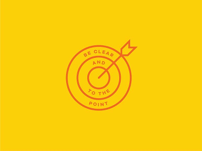 No. 1 arrow galano grotesque icon orange point target yellow